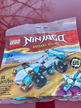 3 for $15😍 LEGO Ninjago Zane Dragon Power Vehicle - White, Light Blue & Gold